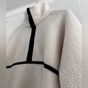 Lamarque fleece half zip with black trim